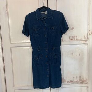 St. John's Bay Blue Denim knee length Dress
